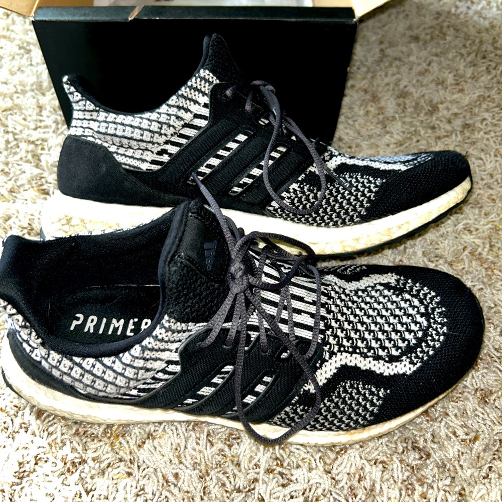 Women’s black and white ultraboosts 5.0 DNA